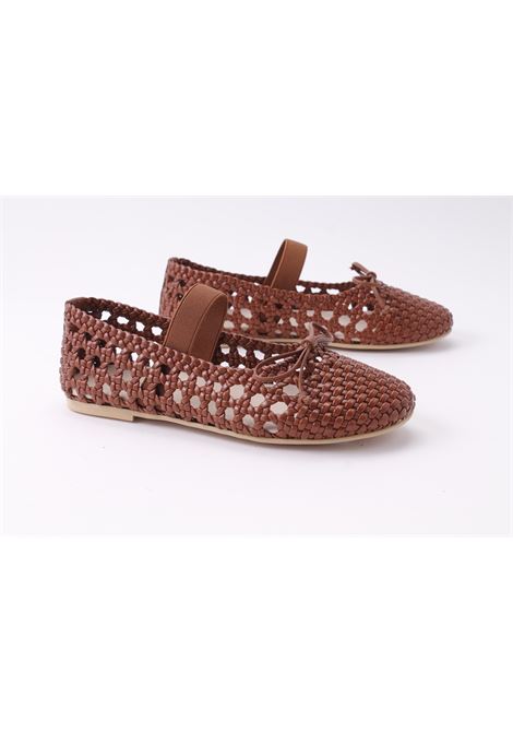 Ballerine con intreccio FLORENS | F11352/2 INTRECCIO CUOIO